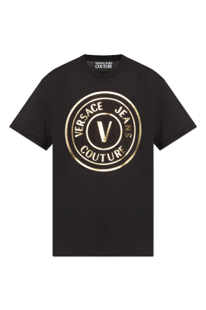 希少【Versace Jeans Couture】フォイルロゴTシャツ 90_E76GAHT04-ECJ00T_EG89_16_V~